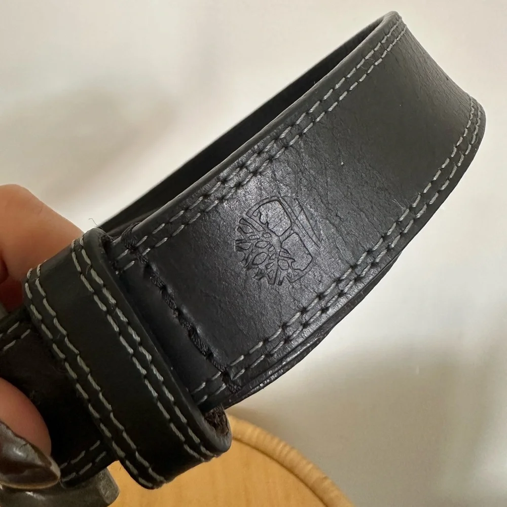 Timberland Black Leather Belt Size 34